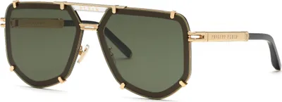 Produktbild von Philipp Plein SPP132 Oro rose' lucido c/parti nero lucido 66/10/145 Herren Sonnenbrillen