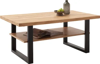 Produktbild von Wohnzimmer Couchtisch mit 115 cm Breite in Eiche teilmassiv - KUMASI-06