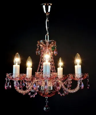 Produktbild von Casa Padrino Luxus Barock Kronleuchter Rosa / Silber Ø 45 x H. 38 cm - Prunkvoller Barockstil Kronleuchter mit böhmischen Kristallglas - Edel & Prunkvoll