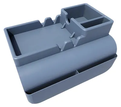 Imagen del producto de Mesa plegable con portavasos y espacio de almacenamiento