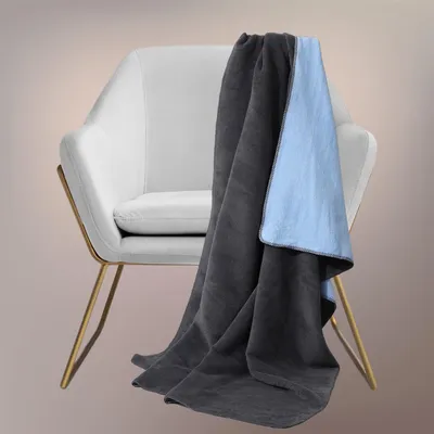 Produktbild von Kuscheldecke Kassandra 150x200 | 58% Baumwolle 450 gr /m² Bicolore Dark-Denim