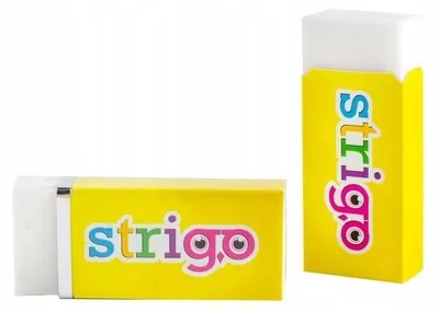 Imagen del producto de Goma de borrar blanca STRIGO SSC102, ideal para lápices