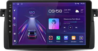Produktbild von 9" Android Auto Autorádio pre BMW 3er E46 GPS Navi USB BT WIFI FM 6+128G CarPlay SWC WIFI DAB+RDS 4G SIM