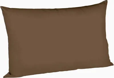 Produktbild von fleuresse Mako Satin Kissenbezug Colours Uni 40x60 cm Zartbitter
