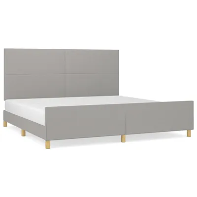Produktbild von vidaXL Bettgestell ohne Matratze Hellgrau 200x200 cm Stoff