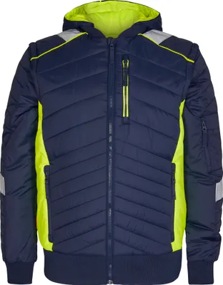 Produktbild von F. Engel Cargo Steppjacke, Blue Ink/Gelb, Gr. 4XL