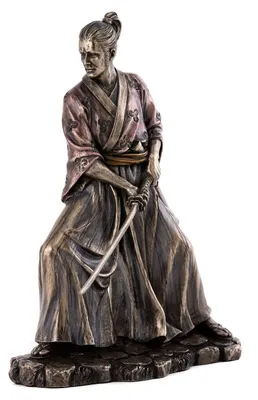Samurai-Krieger Figur aus Bronze, 26 cm
