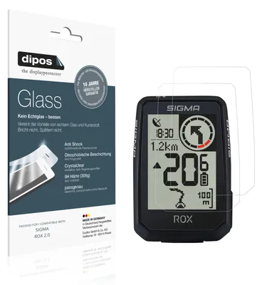 Image de 2x Protection ecrán pour SIGMA ROX 2.0 Verre souple Film Protecteur 9H dipos