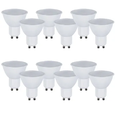 Produktbild von LED-Leuchtmittel, GU10-Spots, 8W, 6500K Kaltweiß 710lm, Abstrahlwinkel 120° Reflektorlampen, Nicht dimmbar, (12 Stück)