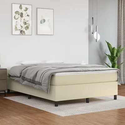 Produktbild von Bettgestell Familienbett Palettenbett Boxspringbett Creme 140x200 cm Kunstleder Geeignet für Familienzimmer