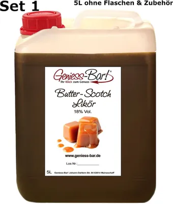 Produktbild von Butter Scotch Likör 5L Sehr aromatisch bonbonartig & lecker 18% Vol.