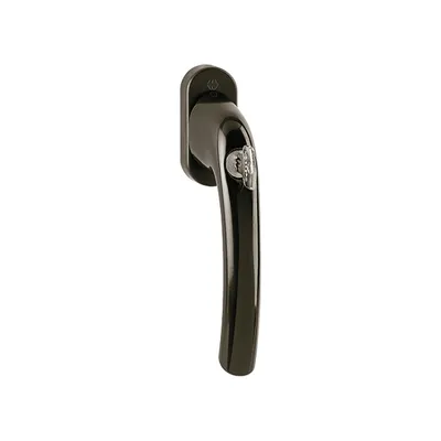 Produktbild von Hoppe Tokyo Aluminium Fenstergriff abschließbar F8707 dunkelbraun Seidenglänzend beschichtet, 0710S/U26, 7 - 37 mm Vierkant