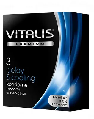 VITALIS Vitalis delay & cooling, lot de 3 préservatifs, 3 pièces – photo 1