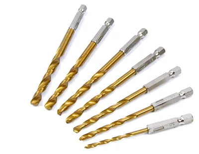 Zdjęcie produktu dla Wiertła z trzpieniem sześciokątnym, zestaw 7-częściowy, 3,0 – 6,5 mm
