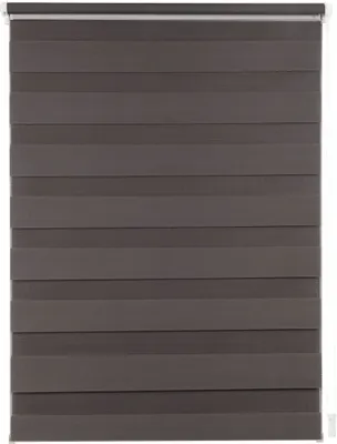 Produktbild von Doppelrollo auf Maß Klemmfix verspannt Farbe: Dunkelgrau, Größe: B): 30-40  cm, L): 40-160 cm