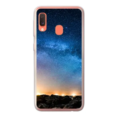 Produktbild von MuchoWow® Handyhülle Schutzhülle Hülle für Samsung Galaxy A20e Galaxie - Universum - Sonne - Jungen - Mädchen - Kinder Silikon Softcase Handy Hülle - Abdeckung