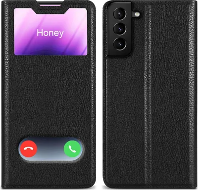 Produktbild von Cadorabo Schutzhülle für Samsung Galaxy S21 PLUS Hülle in Schwarz Handyhülle Book Case Cover Etui