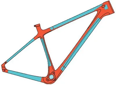 Produktbild von Ridewrap Hardtail Mtb Rahmenschutzaufkleber    One Size