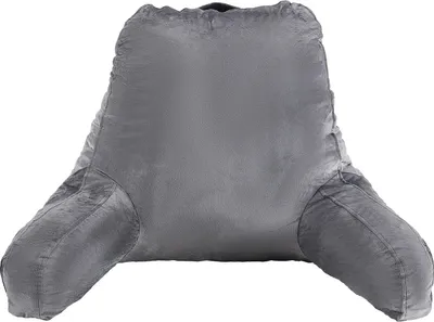 Image de Coussin de lecture VEVOR Coussin de lit (grand) avec mousse à mémoire de forme déchiquetée, coussin de dos (381 x 508 x 254 mm) avec 3 poches & tissu velours court lavable, dessus avec poignée, pour regarder la télévision Lire Jouer