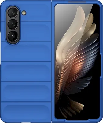 Produktbild von Mobigear Bumpy  Samsung Galaxy Z Fold 5 Hülle Flexibles TPU Backcover - Dunkelblau