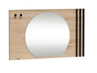 Obrázok produktu pre Kondela Zrkadlo na stenu Koli C-21 - dub artisan / čierna