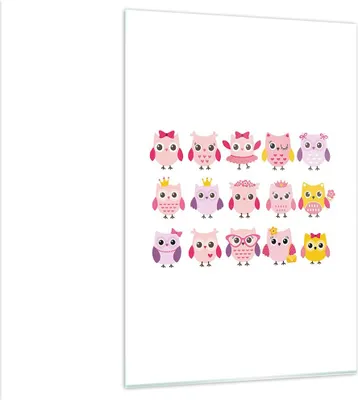 Produktbild von Bilder auf glas - Einteilig - Eule süß spaß dekoration - 80x120cm - Glasbilder - Wandbilder - Bilder - zum Aufhängen bereit - Wanddekoration aus Glas - Glas Bilder - Wandbild auf Glas - GPA80x120-2845