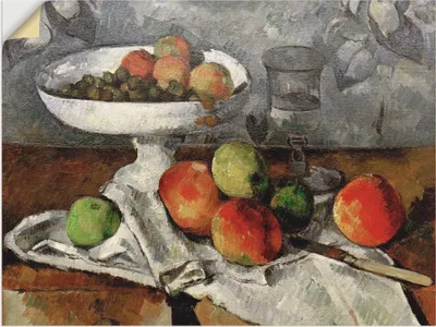 Produktbild von ARTland Wandbild, selbstklebend Stillleben mit Obstschale Größe: 80x60 cm