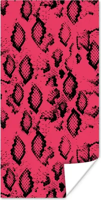 Produktbild von MuchoWow® Poster Tiermuster - Schlangenhaut - Rosa 20x40 cm - Plakat - Foto