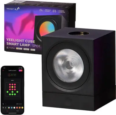 Produktbild von Gaming-Leuchttafel YEELIGHT SMART CUBE LIGHT SPOT Basis (YLFWD-0008) Schwarz