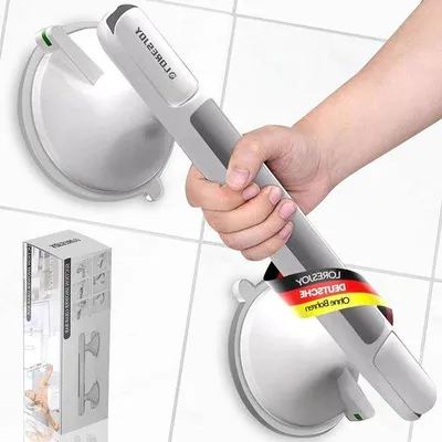 Produktbild von Famanu Handgriff für das Badezimmer - Tragbare Sicherheitshandgriffe mit Saugnapf - Weiß