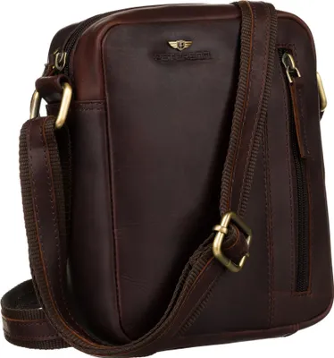 Obrázek produktu pro Peterson dámská kožená listonoszka crossbody tmavě hnědá 20x17x6,5 cm