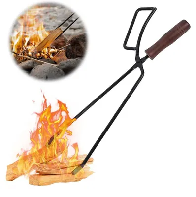 Imagen del producto de Soporte robusto para leña, de 40 cm, apto para estufas de leña y fogatas