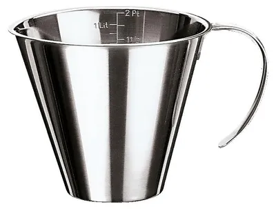 Immagine prodotto di Utensili da cucina Paderno, misurino da 0,5 litri, acciaio inossidabile, graduato, modello 42581-05
