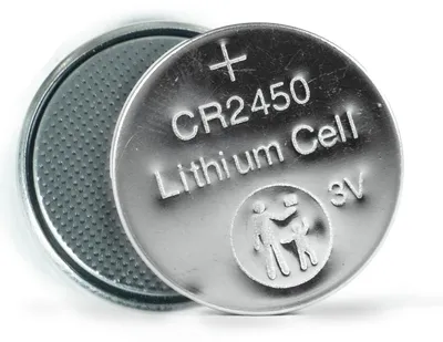 Immagine prodotto di Batteria a bottone CR2450, 3 V, confezione da 2 pezzi