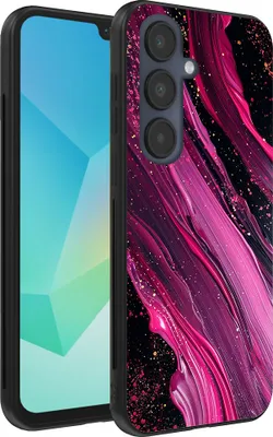Produktbild von Smartphonica Handytasche Geeignet für Samsung Galaxy A16 mit Marmordruck - TPU zurück Abdeckung Fall Marmor Design - lila rosa