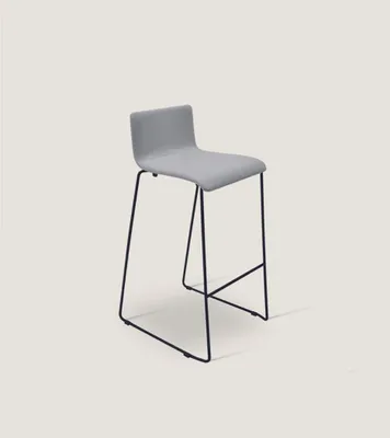 Produktbild von Hoher Grauer Barhocker Luxus Stühle Polsterbezug Designer Möbel Stil