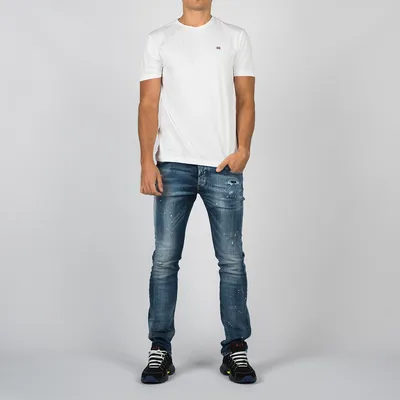 Obrázek produktu pro Napapijri pánská mikina s kulatým výstřihem, krátký rukáv, velikost:2XL, barva:bílá (002 bright white)
