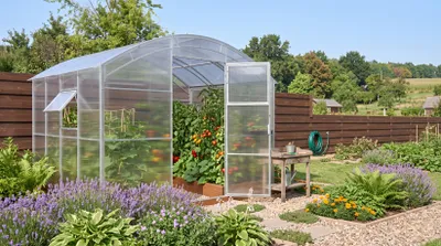 Immagine prodotto di Serra in policarbonato "Gardener" 3x4m in acciaio, con policarbonato 10mm