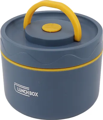 Produktbild von 550 ml isolierte Bento-Lunchbox aus Edelstahl, stapelbar, 2 Ebenen, runde Bento-Lunchbox aus Edelstahl, auslaufsicherer Lebensmittelbehälter
