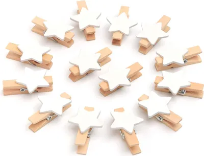 Obrázek produktu pro 100ks dřevěných klipů White Star - White Star3.5*0.7cm dřevěné klipy