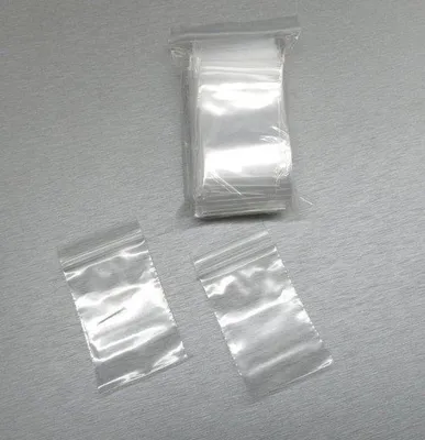 Zdjęcie produktu dla Małe przezroczyste woreczki strunowe, 100 sztuk, 5 x 7 cm, do przechowywania żywności