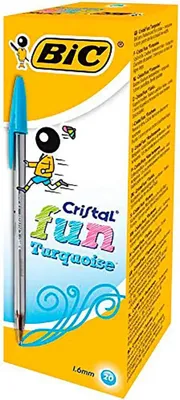 Produktbild von BIC Cristal Fun, Stick-Kugelschreiber, Türkis, 20 Stück(e)