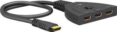 Immagine prodotto di goobay 58488 goobay HDMI™-Umschaltbox 3 auf 1 (4K @ 60 Hz)  HDMI-Switch