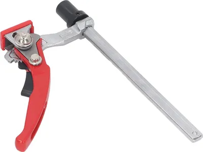 Obrázok produktu pre Upínací svorka s 20 mm základňou a vodiacou lištou 13,5 × 6,5 mm – stolárska svorka s račňovým mechanizmom