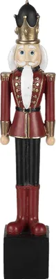 Image de Clayre & Eef Figurine Casse-Noisette 27 cm Rouge Plastique