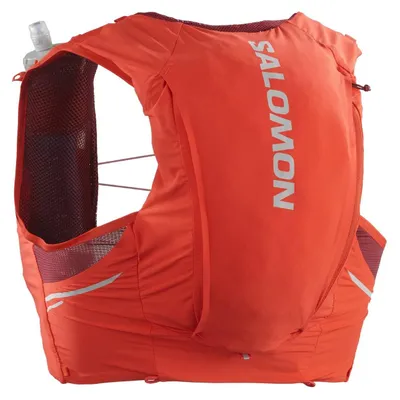 Imagen del producto de Chaleco de hidratación Salomon SENSE PRO 10, color rojo fuego/burdeos, talla M