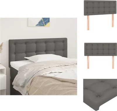 Produktbild von vidaXL Kopfteil Grau 100x5x78/88 cm Kunstleder -  Kopf- & Fußenden