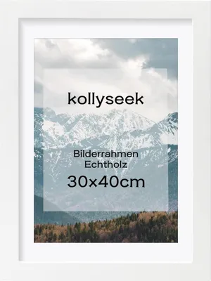 Immagine prodotto di Cornice Kollyseek 30x40cm bianca con passe-partout e vetro acrilico