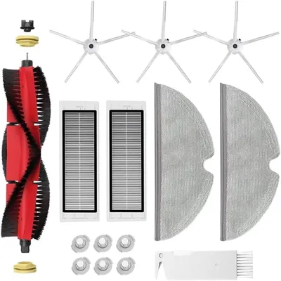 Produktbild von Zubehör für Xiaomi Roborock Saugroboter S5 Max S6 Max S6 Pure S6 MaxV S50 S51 S55 S60 S65 S5 S6, Ersatzteile Hauptbürste, Seitenbürste, HEPA Filter, Wischtücher, Filterkern, Reinigungswerkzeug