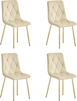 Immagine prodotto di Sedia LIBRA - velluto beige chiaro / gambe color oro x 4